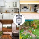 Prise extérieure étanche EU avec 2× USB-A et couvercle, résistant à la poussière, IP66, 16 A, 10,5 × 10,5 × 9,2 cm, plastique ABS, gris 6