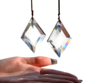 Prismi di cristallo che catturano la luce 4,7x6,5 cm decorazioni sospese in cristallo per interni e finestre set da 2 pezzi 2