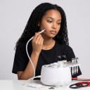 Prístroj na peeling tváre 3v1 s vakuovým odsávaním a rozprašovačom 220–240 V EU, diamantová mikrodermabrázia, biely, pre domácu starostlivosť 2