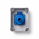 Priză de perete exterioară Schuko rezistentă la apă IP54 cu capac, 220V 16A, 1 priză, plastic ABS, gri, pentru încărcarea mașinii, în garaj și în grădină 3