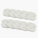 Priză de siguranță 10 bucăți Culoare autoadezivă care protejează copiii de accidentele cu electricitate Plastic alb Dimensiuni 3,5 x 3 cm 1