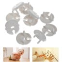 Priză de siguranță pentru priza 10 bucăți Capac rotund alb pentru protecția copiilor împotriva electricității Plastic ABS Dimensiuni 3,8 x 3,8 x 1,8 2