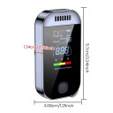 Probador de alcohol portátil 3,08 x 1,3 x 5,7 cm pantalla LCD analizador de aliento para uso doméstico carga USB-C con posibilidad de engancharse 4