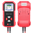 Probador de baterías de 12V con pantalla LED de colores y código QR de resultados Cables de prueba de 55 cm Diagnóstico del estado de la batería del vehículo 2