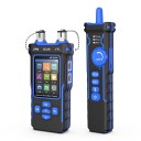 Probador de cables de red con medidor óptico de potencia, VFL y prueba de PoE, medición de longitud hasta 200 m, 1500 mAh, RJ45 Cat5/Cat6, negro-azul 1