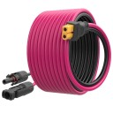 Prodlužovací kabel 10 m se solárním konektorem na XT60 Adaptér pro fotovoltaické panely IP67 do 30 A Černý a růžový Na propojení panelu 2
