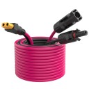 Prodlužovací kabel 4,5 m se solárním konektorem na XT60 Adaptér pro fotovoltaické panely IP67 do 30 A Černý a růžový Na propojení panelu 1