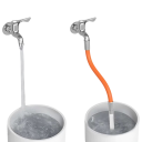 Prodlužovací vodovodní trubka 20 cm s ochranou proti stříkající vodě, univerzální flexibilní prodloužení kohoutku pro kuchyň a koupelnu 2