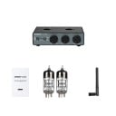Προενισχυτής με ηλεκτρονικές λυχνίες και Bluetooth 5.1 και είσοδο RCA, 130×102×32 mm, QCC3040 και NE5532P, μαύρο-γκρι, HiFi στερεοφωνικό για οικιακό 3