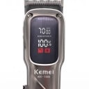 Profesionální zastřihovač vlasů pro muže LED displej Bezdrátový 2000 mAh Výdrž 180 minut Ocelová čepel 6 hřebenů 1,5–13 mm Šedý 4