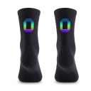Professional Black Sports Socks Unisex EU 39-46 Reflective Cycling Outdoor Breathable Nylon Knee-High 1