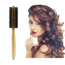 Professional Round Hairdressing Brush with Boar Bristles Wooden Handle 23×4×11 cm Styling Brush for Smooth and Curly Hairstyles 4