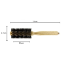 Professional Round Hairdressing Brush with Boar Bristles Wooden Handle 23×4.7×11 cm Styling Brush for Smooth Wavy and Curly Hairstyles 2