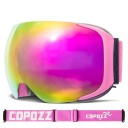 Professional Ski Goggles with Mirrored Effect Ski and Snowboard Goggles with UV400 Protection Anti-Fog Sealing Goggles for Helmet with Fabric Pouch 6