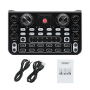 Professional Sound Card 17.5 x 10.8 x 4 cm Live Audio Mixing Desk USB-C USB-A Audio Interface for Recording and Streaming 1