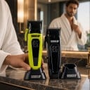 Professionel hårklipper med opladningsstation DLC blad 5 klippelængder 0,5 til 2,5 mm Batteri 2000 mAh LED-display Frisørtrimmer 9