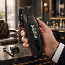 Professionel hårklipper Roterende motor 7500 omdr./min 5 indstillinger af blad Batteri 2000 mAh LED-display ABS Frisørtrimmer til mænd 8