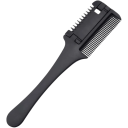 Professionele haar knipkam met zwarte handgreep 19×4,5 cm Kapperskam met verwisselbare mesjes voor het uitdunnen en stylen van haar 1