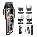 Professionele haartrimmer voor mannen LCD-display Vermogen 5 W Duur 120 minuten Kammen 3 tot 13 mm Zwartgoud Haartrimmer met schakelaar 1