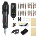 Professionell trådlös tatueringsmaskinsats med strömförsörjning Tatueringssats med trådlös maskin och patroner 1300 mAh 11,7 x 2,9 cm 1
