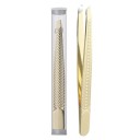 Professionelle Pinzette für Augenbrauen 9,6 x 1 cm Edelstahlpinzette für Wimpern und Bärte Kosmetisches Werkzeug für Frauen und Männer Haarentferner für das Gesicht 1