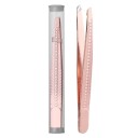 Professionelle Pinzette für Augenbrauen 9,6 x 1 cm Edelstahlpinzette für Wimpern und Bärte Kosmetisches Werkzeug für Frauen und Männer Haarentferner für das Gesicht 4