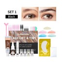 Professzionális lamináló és színező készlet szempillákhoz és szemöldökökhöz 2 az 1-ben Tartós göndörítés és táplálás 5 ml + 7 ml + 20 ml Teljes 4