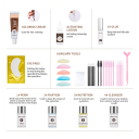 Professzionális lamináló és színező készlet szempillákhoz és szemöldökökhöz 2 az 1-ben Tartós göndörítés és táplálás 5 ml + 7 ml + 20 ml Teljes kozmetikai készlet 5