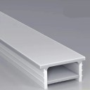 Profil LED din silicon 20 x 14 mm Cu margine albă 24 mm Lungime 1 m Flexibil Cu difuzor Montaj încastrat în canelură Pentru bandă LED Fără bandă LED 1