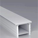 Profil LED silikonowy 20 x 20 mm Biały rant 24 mm Długość 1 m Elastyczny Z dyfuzorem Montaż wpuszczany w rowek Dla taśmy LED Bez taśmy LED 1