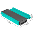 Profilmérő 12 cm Műanyag mérőeszköz profilok és élek formázásához 14,6 x 10,5 cm Pontos mérőeszköz ABS a formák másolásához 2