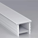 Profilo LED in silicone 1 m con bordo di 15 mm Corpo 10 x 10 mm Flessibile con diffusore Da incasso Bianco Per striscia LED Linea luminosa 1