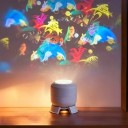 Proiector LED de noapte cu motiv oceanic Rotire 360° 3 W Alimentare USB Luminozitate ajustabilă Înălțime 10 cm ABS Alb Pentru camera copiilor 4