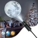 Proiector LED USB pentru planete și cerul înstelat cu 10 motive schimbabile Soare Pământ Lună Saturn Braț flexibil 360° Negru Pentru dormitor 7