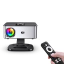 Proiettore HORLAT con Google TV Full HD 1080p e decodifica 4K 25,7 x 22 x 11 cm Android 11 Autofocus e supporto girevole Argento-nero Home Theater 1