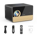 Proiettore intelligente XIWBSY X06 con Google TV Nativo 1080p e supporto 4K 24,6 x 20,7 x 16,9 cm Wi-Fi 6 e Bluetooth 5.4 Nero-oro Home Cinema 3