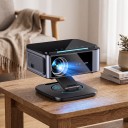 Projecteur avec mise au point laser TOF Full HD 1920 x 1080 px 45 000 lumens Android 12 Wi-Fi 6 Support rotatif 360° Noir Pour home cinéma 6