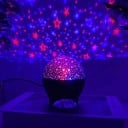 Projecteur étoilé Ciel étoiles et lune Boule 9 cm RGB LED Réaction au son ABS Noir Veilleuse USB pour chambre d'enfant et chambre à coucher 6