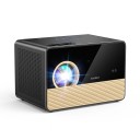 Projecteur intelligent XIWBSY X06 avec Google TV Natif 1080p et support 4K 24,6 x 20,7 x 16,9 cm Wi-Fi 6 et Bluetooth 5.4 Noir et or Home cinéma 2