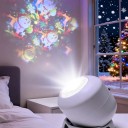 Projecteur LED de Noël avec bonhommes de neige, rennes et flocons de neige Rotation 360° 3 W Alimentation USB Luminosité réglable Hauteur 10 cm ABS 1