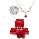 Projection Halsband Set Titanium Chain Projection I Love You in 100 Languages Rose Formed Box Romantisk present 1