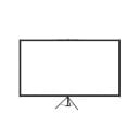 Projektionslærred med stativ 100" 16:9 227x127 cm 4K HD Bærbart hjemmebiograf Stativ Højdejusterbart Udendørs og indendørs projektion 1