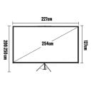 Projektionslærred med stativ 100" 16:9 227x127 cm 4K HD Bærbart hjemmebiograf Stativ Højdejusterbart Udendørs og indendørs projektion 5