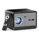 Projektor HORLAT X09 met Google TV Ondersteuning 4K en spraakbesturing 24 x 21 x 17 cm 3500 ANSI lm en luidsprekers 2 x 15 W Zwart-grijs Thuisbioscoop 1