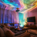Projektor polární záře s dálkovým ovladačem USB napájení 10,8 x 8 cm Atmosférické noční světlo Domácí dekorace Relaxační lampa 2