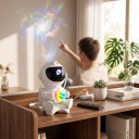 Projetor Estelar Astronauta com Estrela Altifalante Bluetooth Luz Noturna Colorida Projeção de Nebulosa 17,5 cm Controlo Branco Para Quarto 3