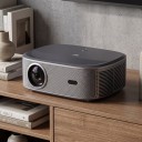 Projetor Everycom HQ11W Suporte 4K e HDR10 3600 ANSI lm Android 15 3 GB RAM e 64 GB ROM Autofocus e MEMC Cinza prateado Cinema em casa 6