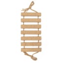 Prolăzătoare pentru pisici cu scară și zgârietură suspendată 50 x 25 cm cu sfoară de sisal bej pentru cușcă pisică și pisoi utilizare casnică 1