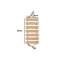 Prolăzătoare pentru pisici cu scară și zgârietură suspendată 50 x 25 cm cu sfoară de sisal bej pentru cușcă pisică și pisoi utilizare casnică 4