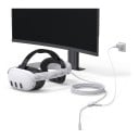 Propojovací kábel USB-A na USB-C s nabíjaním 18 W a uhlovým konektorom v bielej farbe pre Quest 3/3S/2/Pro a Pico 4/Ultra k PC a SteamVR 3